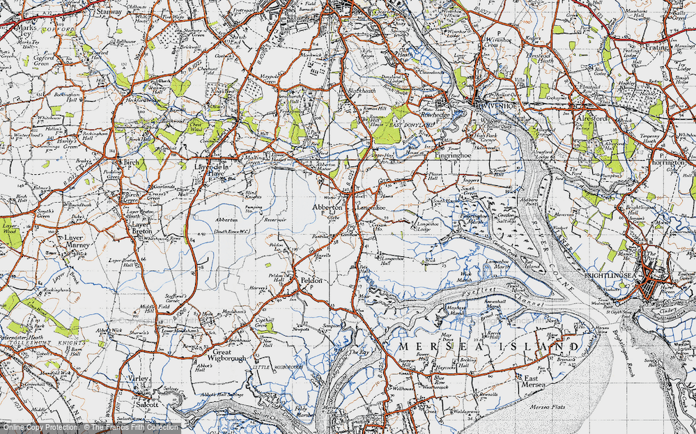 Old Map of Langenhoe, 1945 in 1945