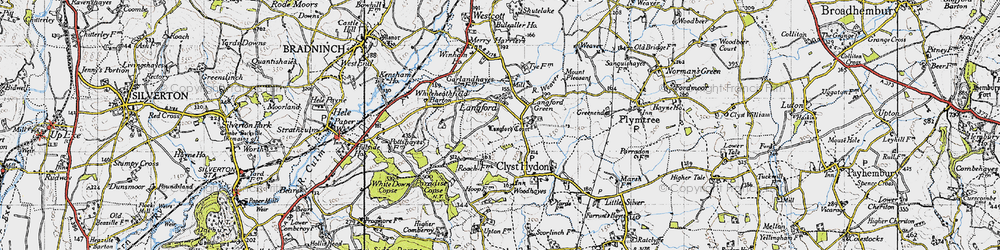 Old map of Whiteheathfield Barton in 1946