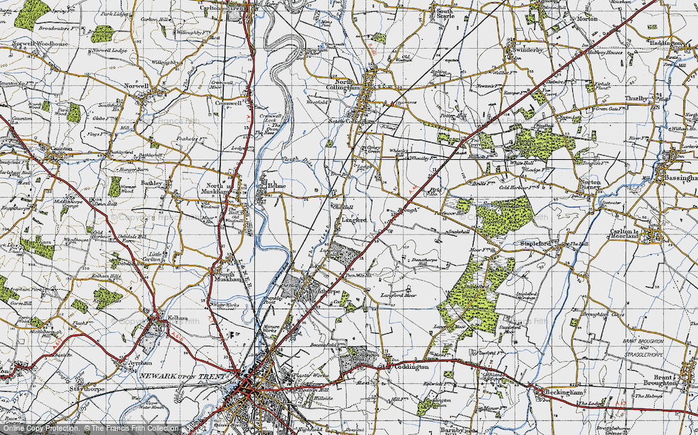 Old Map of Langford, 1947 in 1947