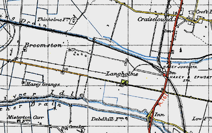 Old map of Broomston in 1947