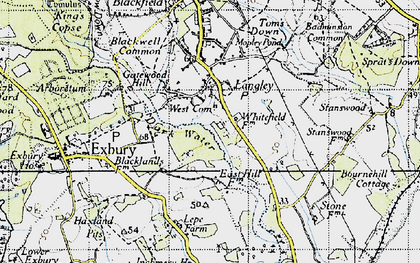 Old map of Langley in 1945
