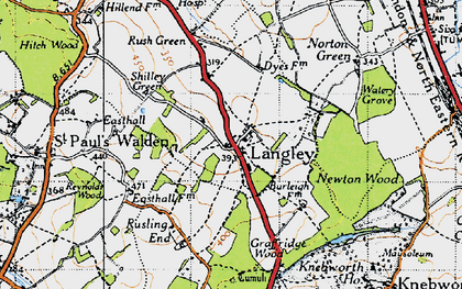 Old map of Newton Wood in 1946