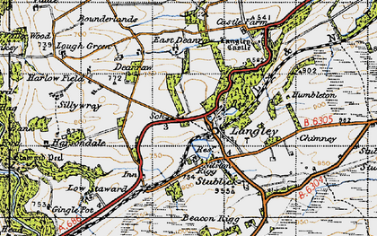 Old map of Bounderlands in 1947
