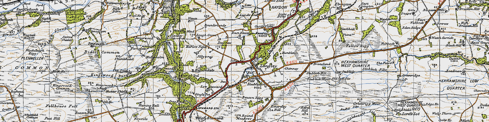 Old map of Beacon Rigg in 1947