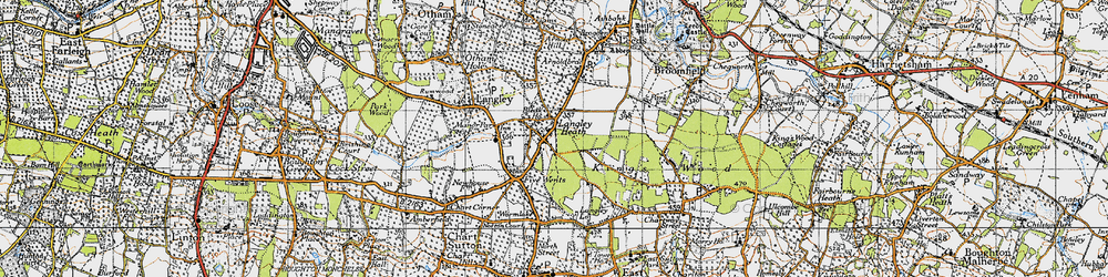 Old map of Langley Heath in 1940