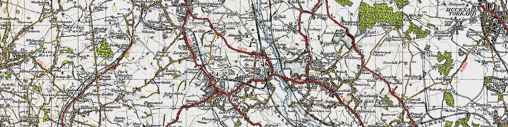 Old map of Langley Mill in 1946