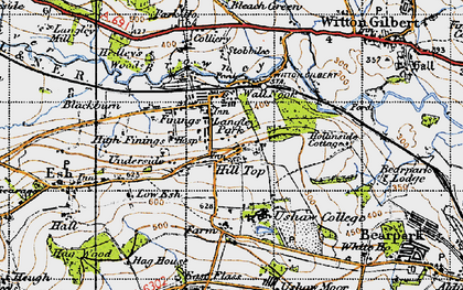 Old map of Langley Park in 1947