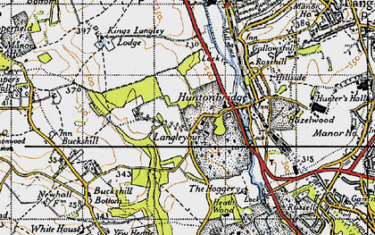 Old map of Berrybushes Wood in 1946