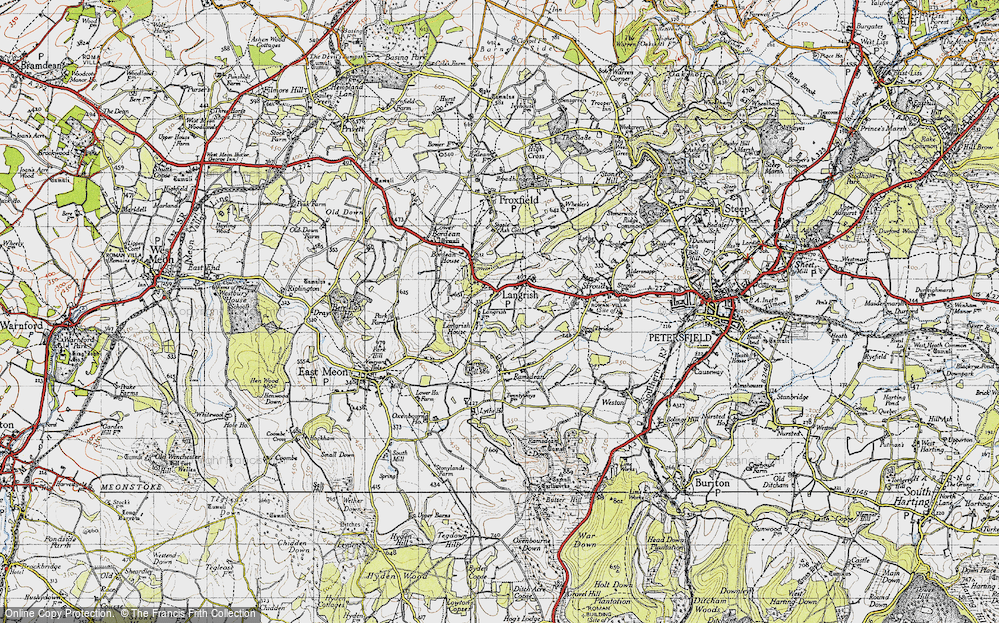 Old Map of Langrish, 1945 in 1945