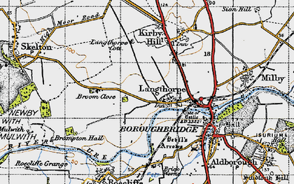 Old map of Langthorpe in 1947