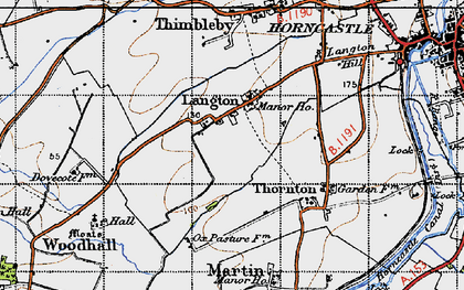 Old map of Langton in 1946