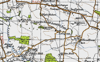 Old map of Langton Bank Wood in 1947