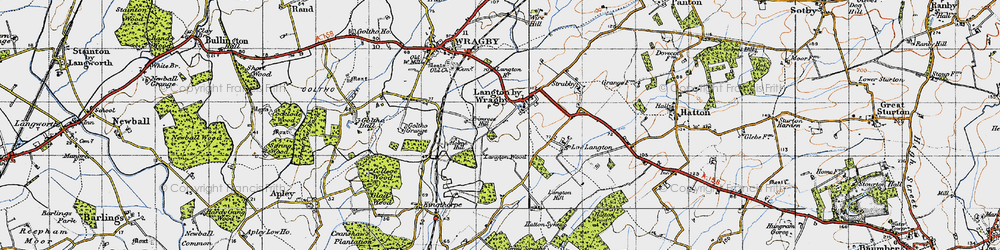 Old map of Langton Br in 1946