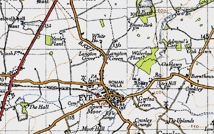 Old map of Langton Green in 1946