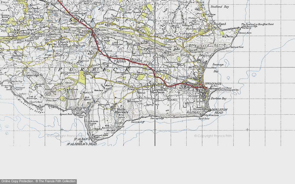 Old Map of Langton Matravers, 1940 in 1940