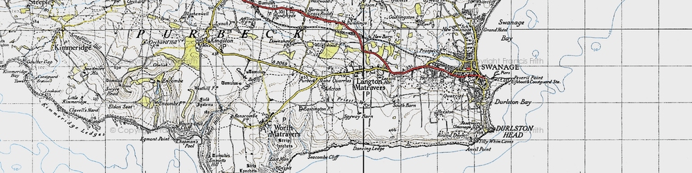 Old map of Blackers Hole in 1940