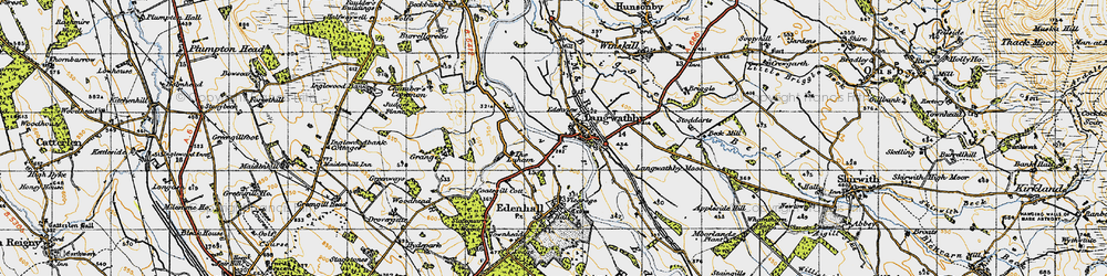 Old map of Langwathby in 1947
