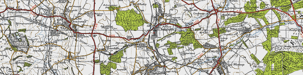 Old map of Langwith in 1947