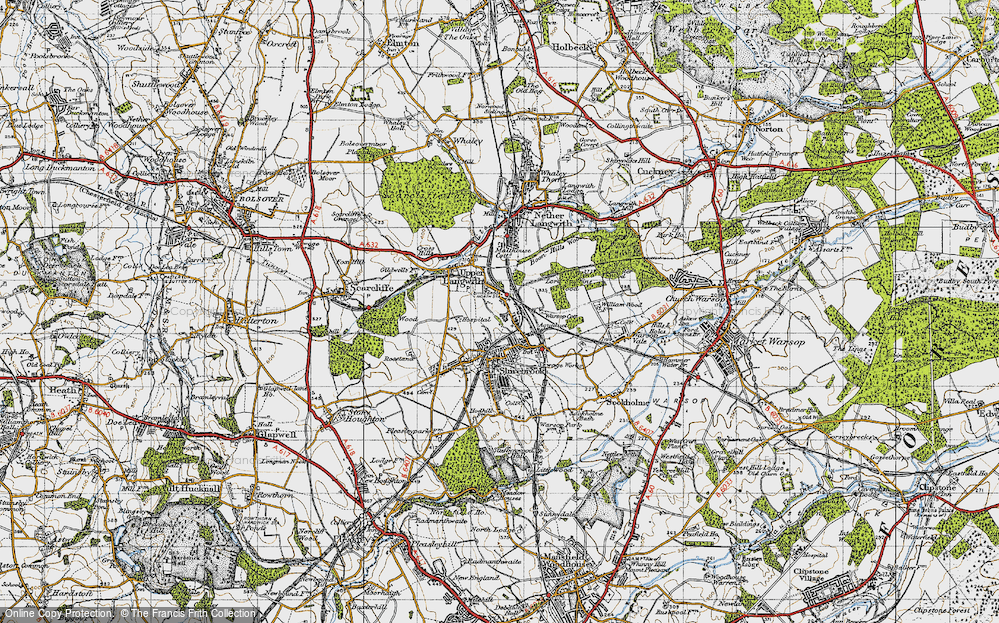 Old Map of Langwith Junction, 1947 in 1947