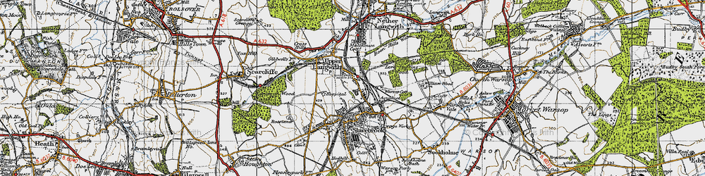 Old map of Langwith Junction in 1947
