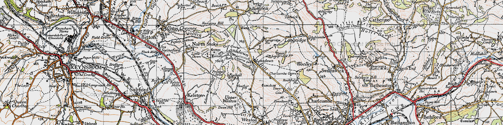 Old map of Lansdown in 1946