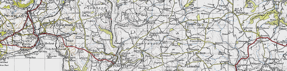 Old map of Lanteglos Highway in 1946