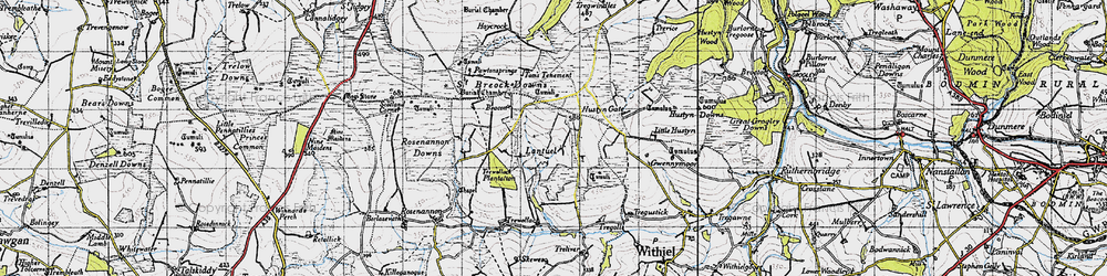 Old map of Lantuel in 1946