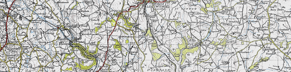 Old map of Lantyan in 1946