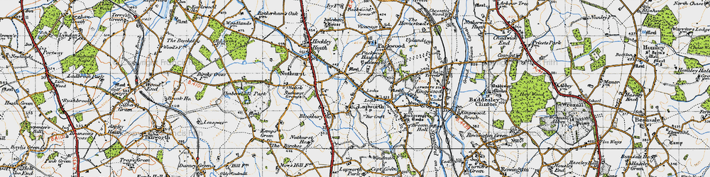 Old map of Lapworth in 1947