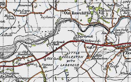 Old map of Larbreck in 1947