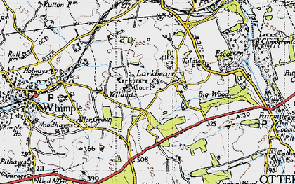 Old map of Larkbeare Court in 1946