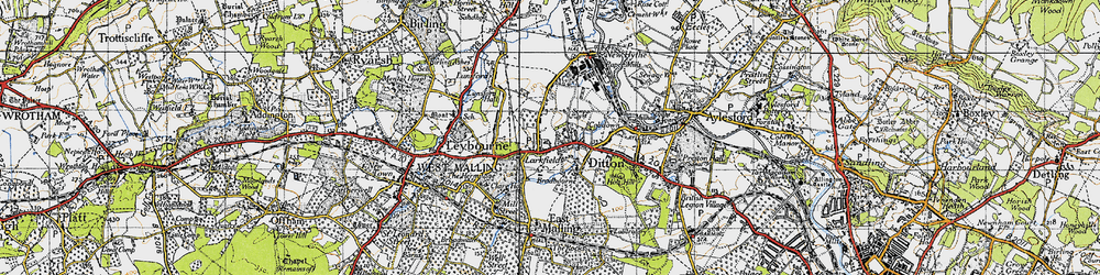 Old map of Larkfield in 1946