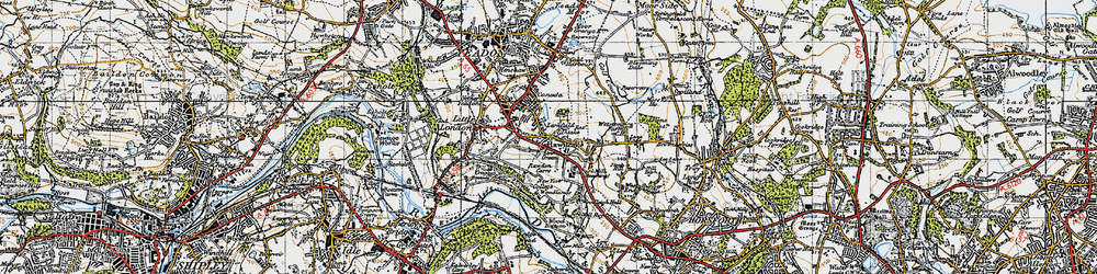 Old map of Larkfield in 1947