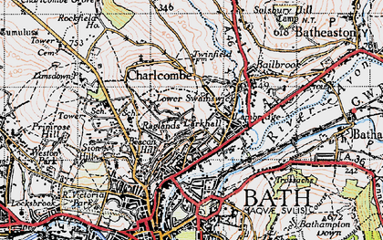 Old map of Larkhall in 1946