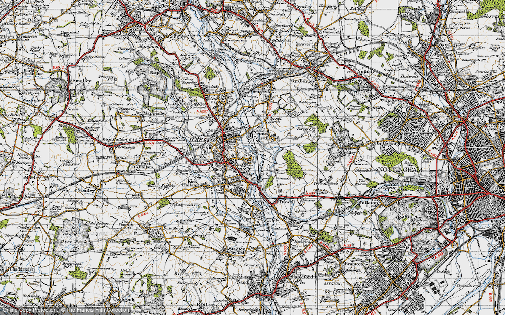 Old Map of Larklands, 1946 in 1946