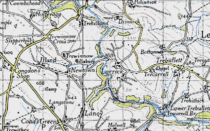 Old map of Larrick in 1946