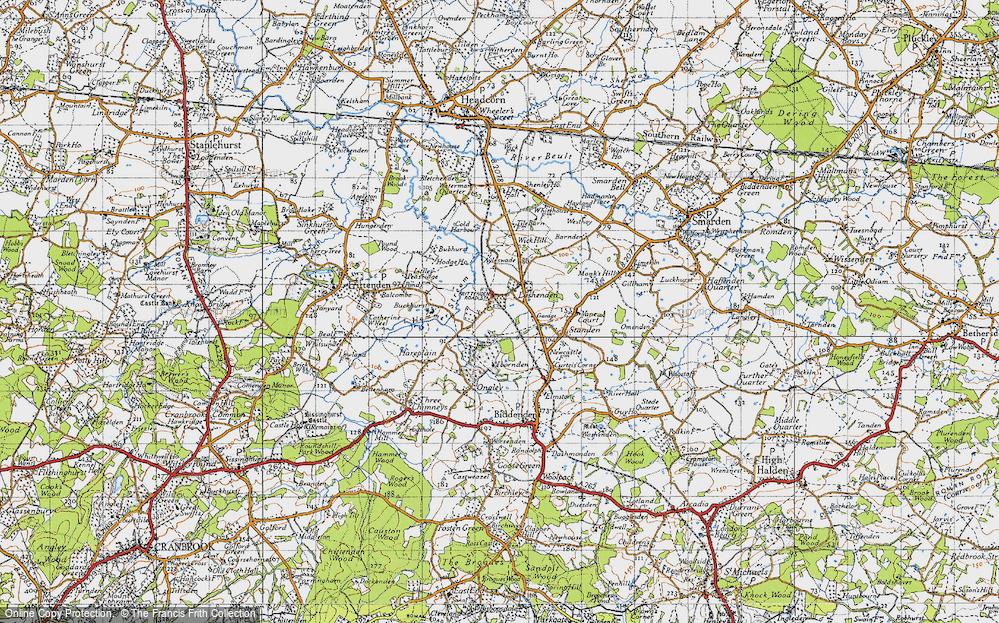 Old Map of Lashenden, 1940 in 1940