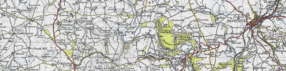 Old map of Latchley in 1946