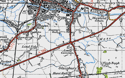 Old map of Lately Common in 1947