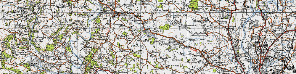 Old map of Laughern Hill in 1947