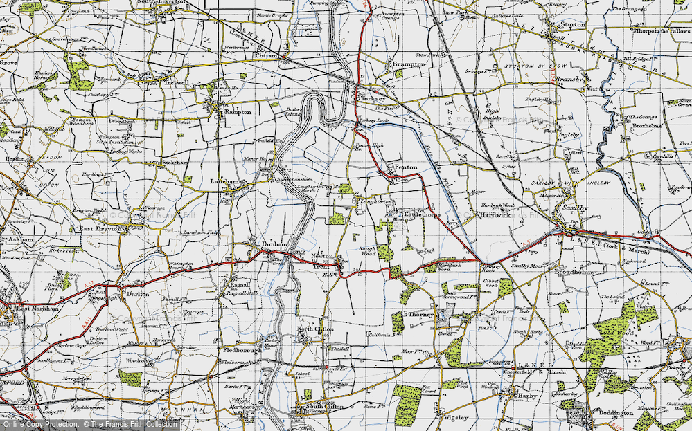 Old Map of Laughterton, 1947 in 1947