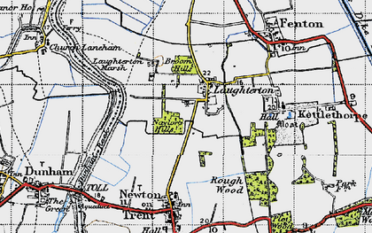 Old map of Laughterton in 1947