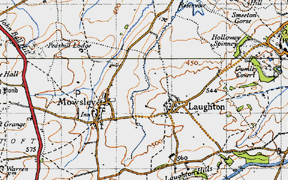 Old map of Laughton in 1946