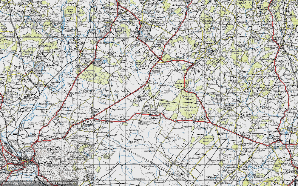 Old Map of Laughton Common, 1940 in 1940