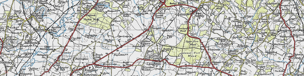 Old map of Laughton Common in 1940