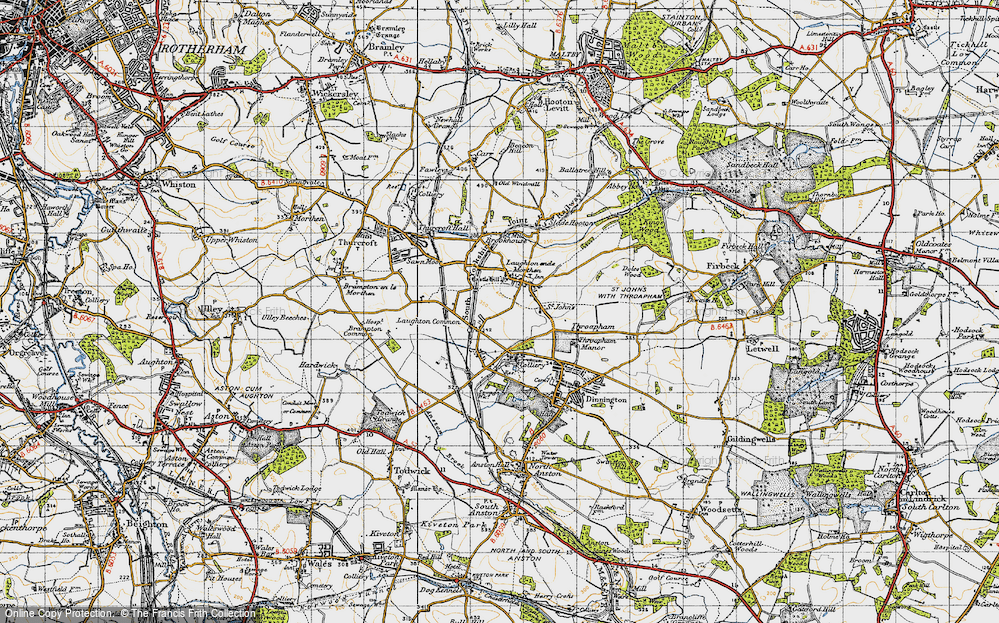 Old Map of Laughton Common, 1947 in 1947