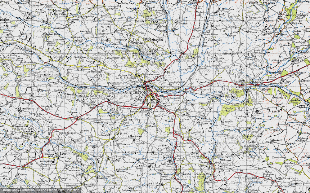 Old Map of Launceston, 1946 in 1946