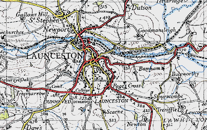 Old map of Launceston in 1946