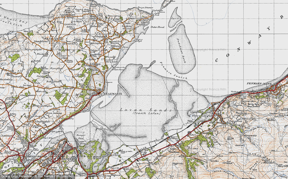 Old Map of Lavan Sands, 1947 in 1947
