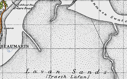 Old map of Lavan Sands in 1947